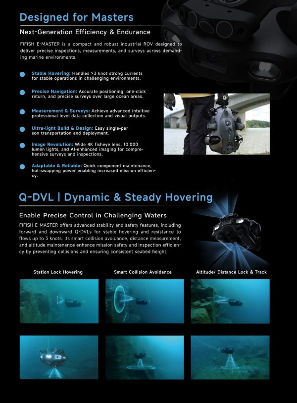 QYSEA Industrial AI Underwater Drone FIFISH E-MASTER