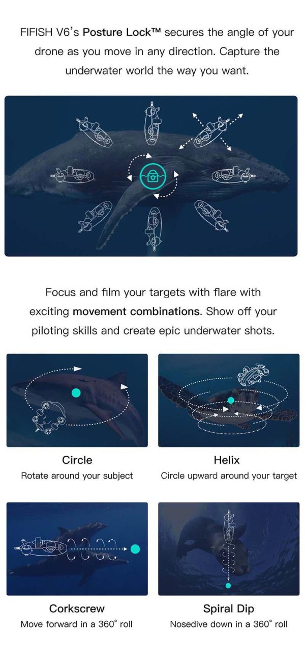 QYSEA Underwater Drone Camera Submarine FIFISH V6